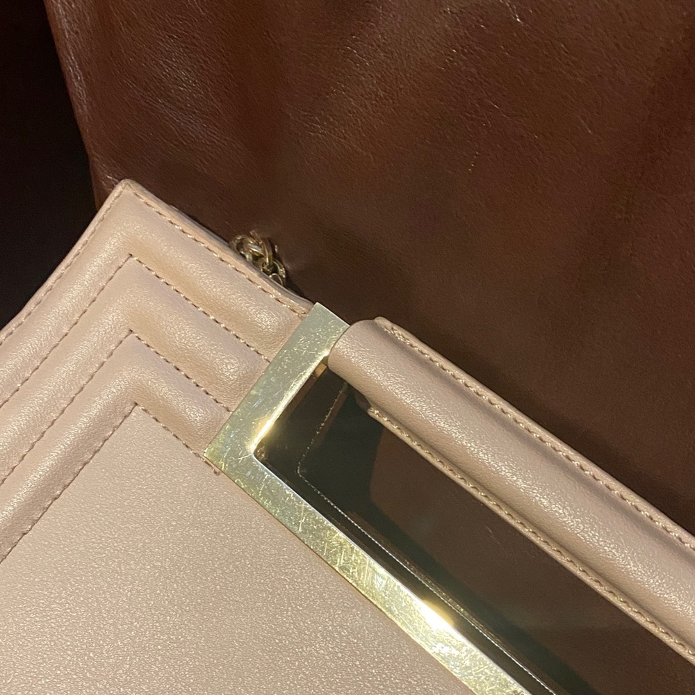 Madison West Pink Crossbody Bag with Gold Accents - Picture 7 of 7